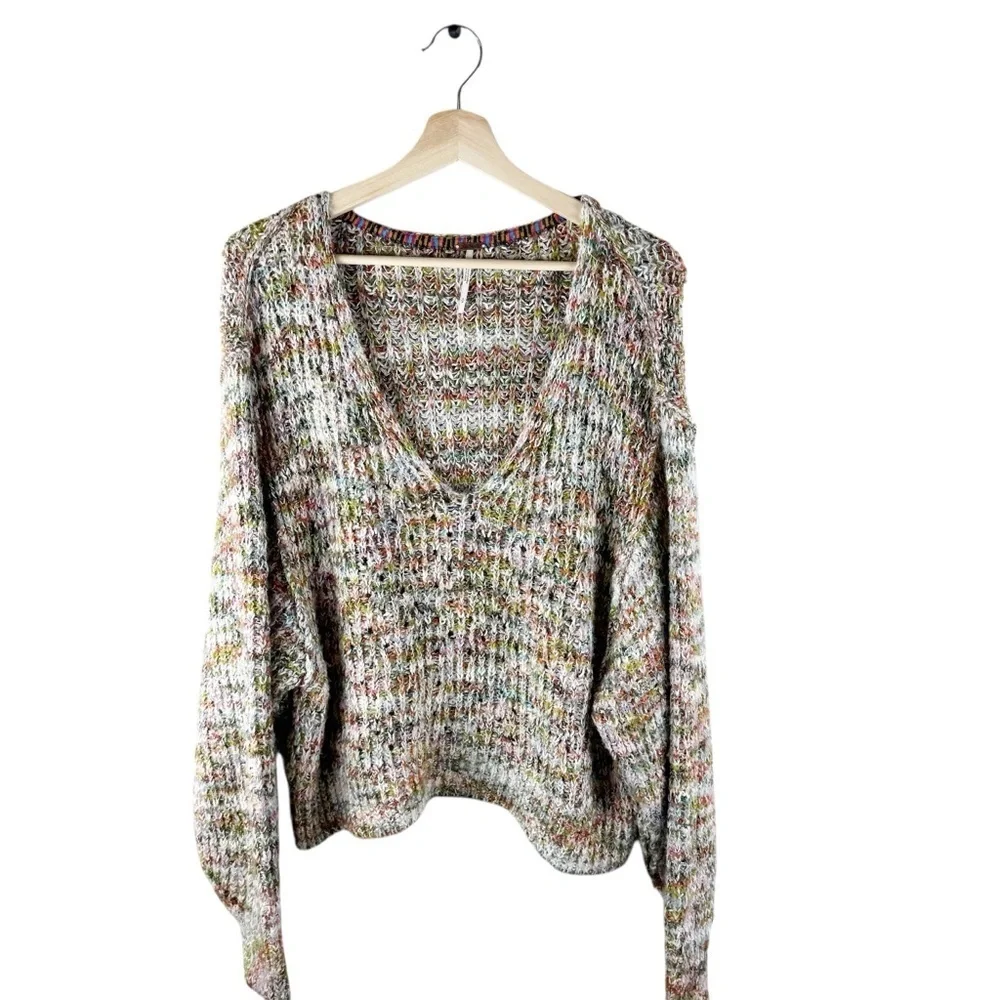 Free People Highland V-Neck Sweater Size Small